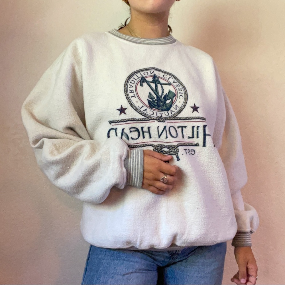 vintage white crewneck